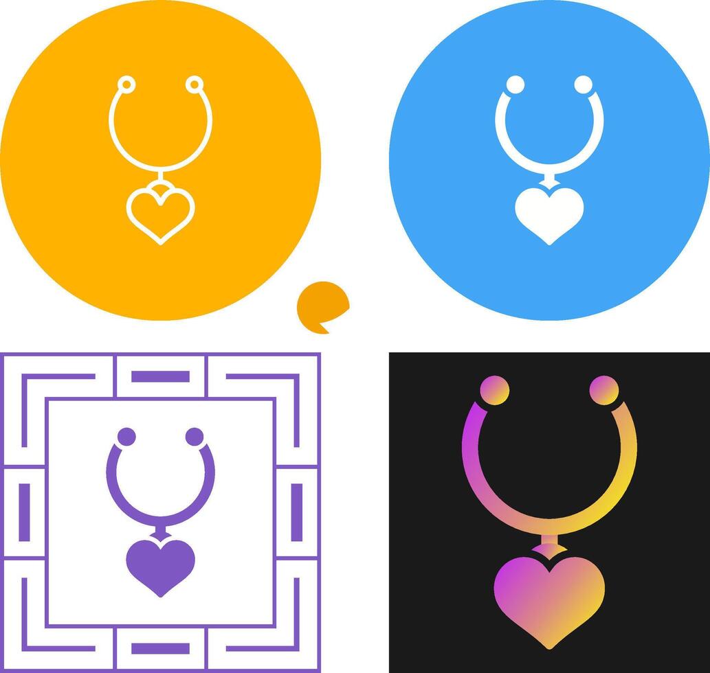 Heart Shaped Locket Vector Icon