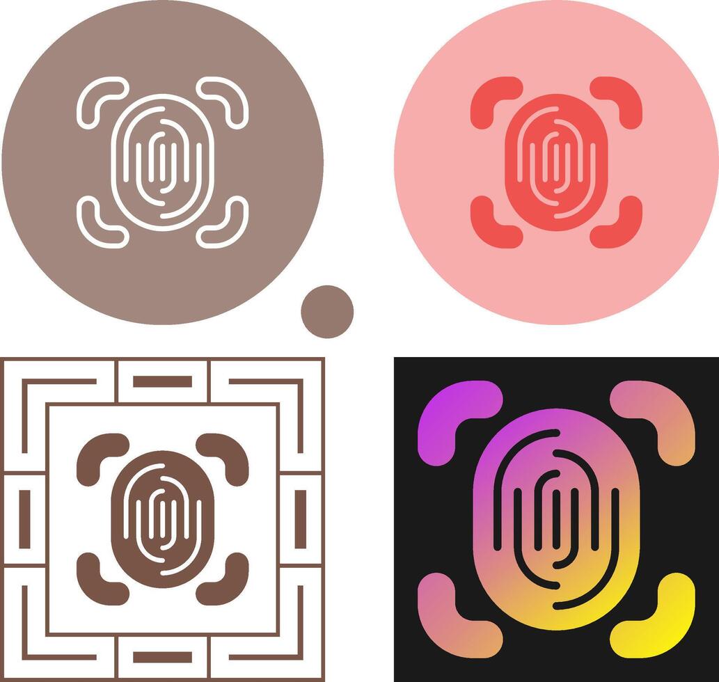 Fingerprint Scanner Vector Icon
