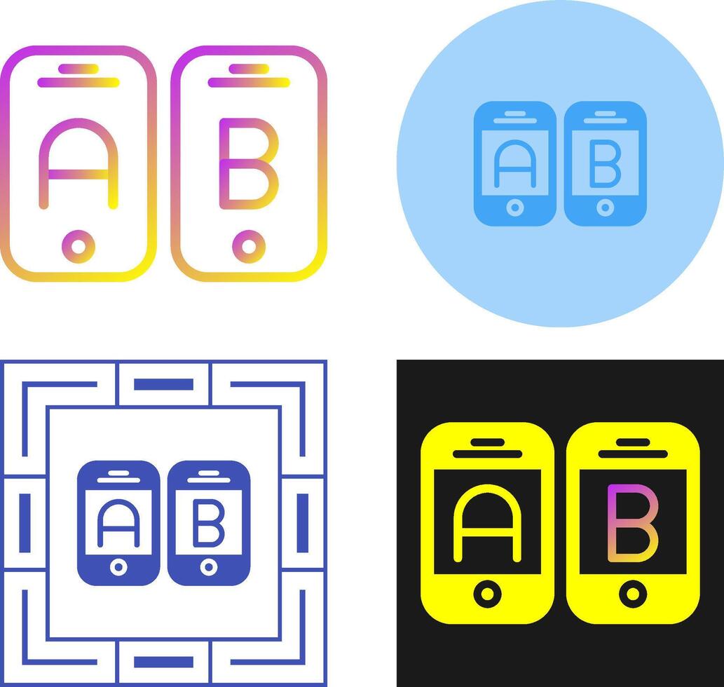 A B Testing Vector Icon