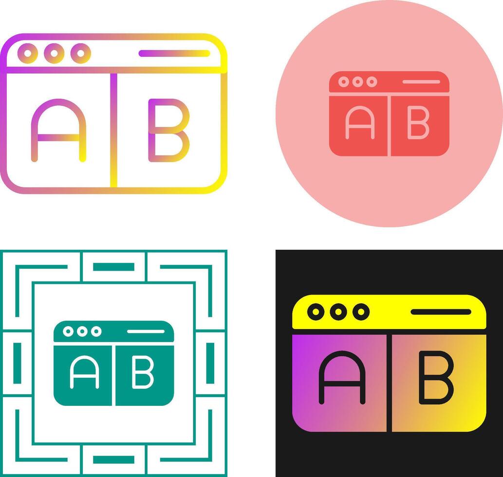 multivariado pruebas vector icono