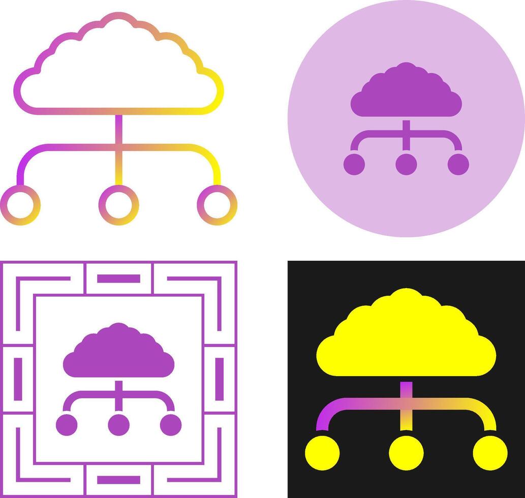 icono de vector de nube