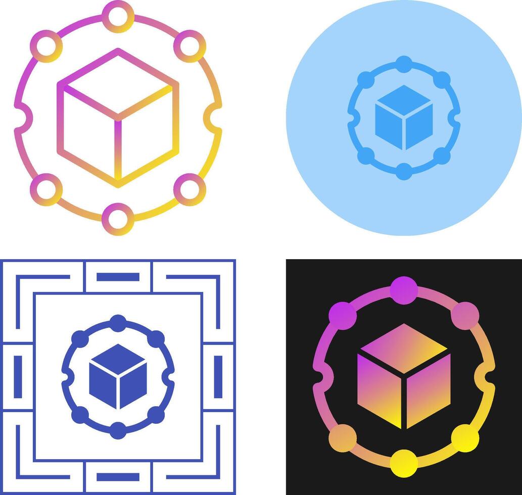 Blockchain Analytics Vector Icon