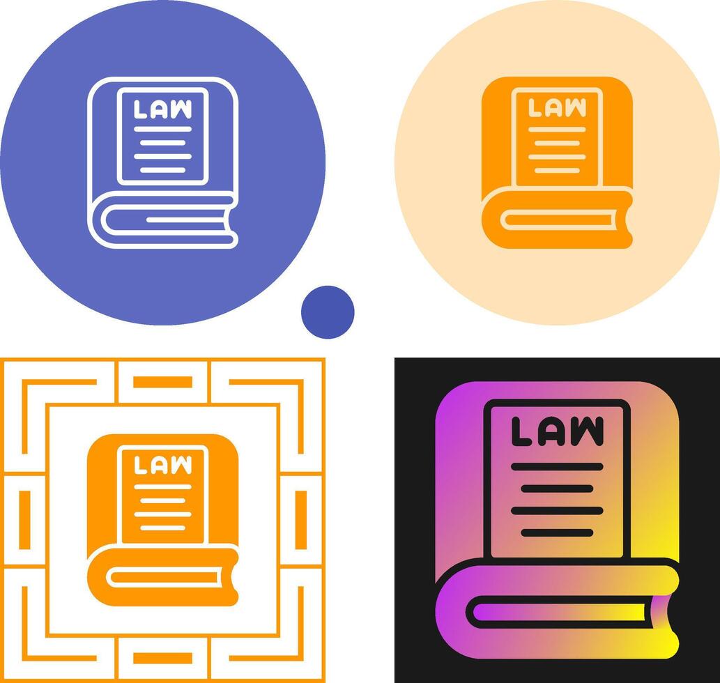 Law Book Vector Icon