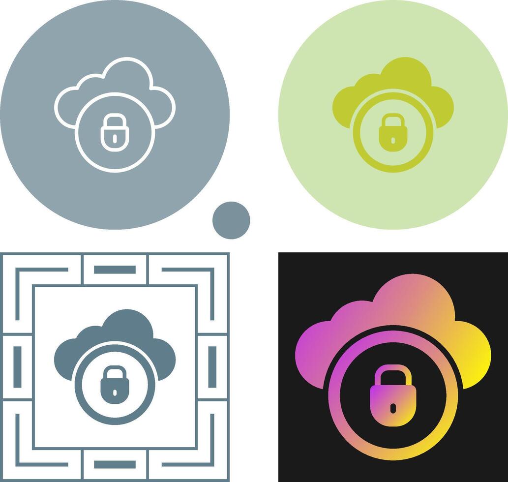 Cloud Security Vector Icon 40789430 Vector Art at Vecteezy