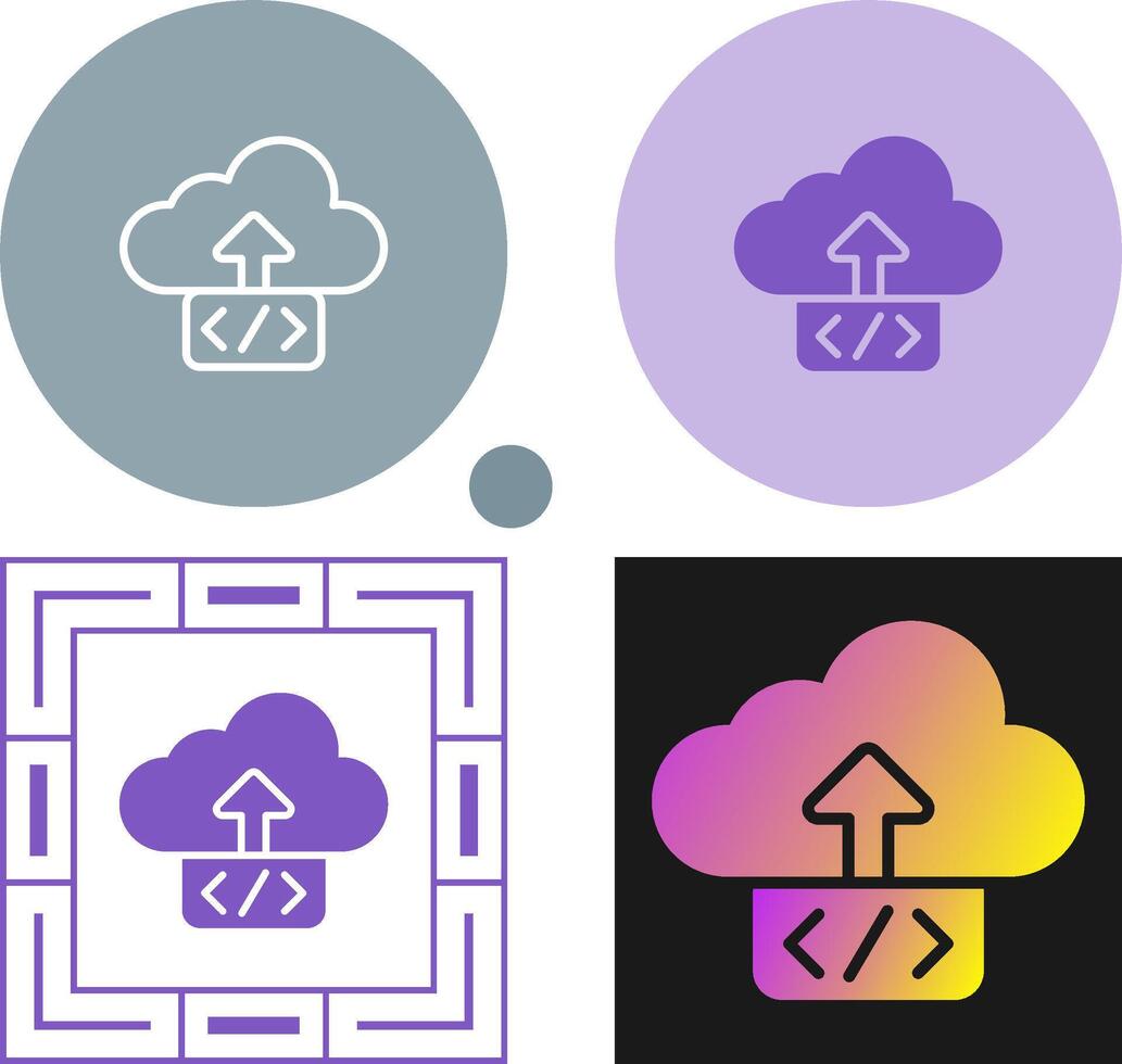 nube despliegue vector icono