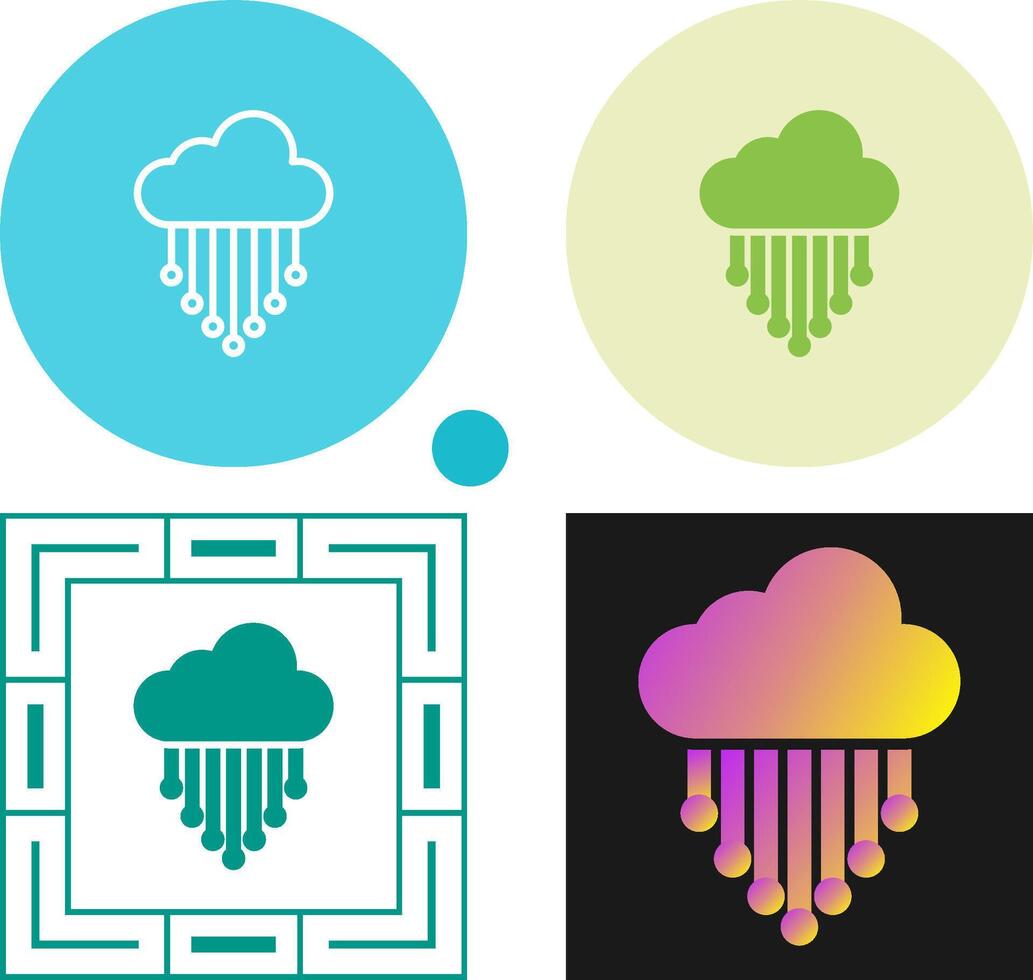 nube integración vector icono