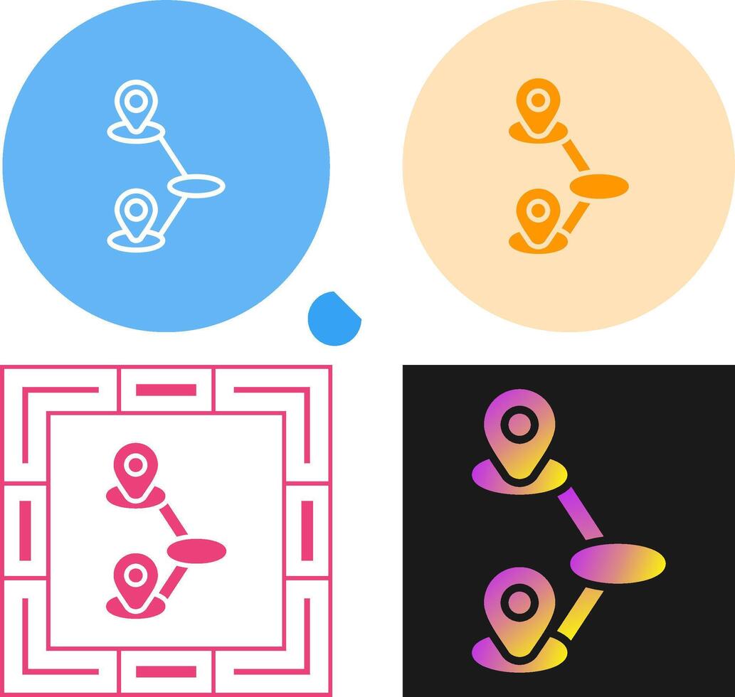 Journey Mapping Vector Icon