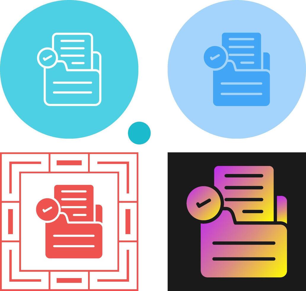 Document Check Vector Icon