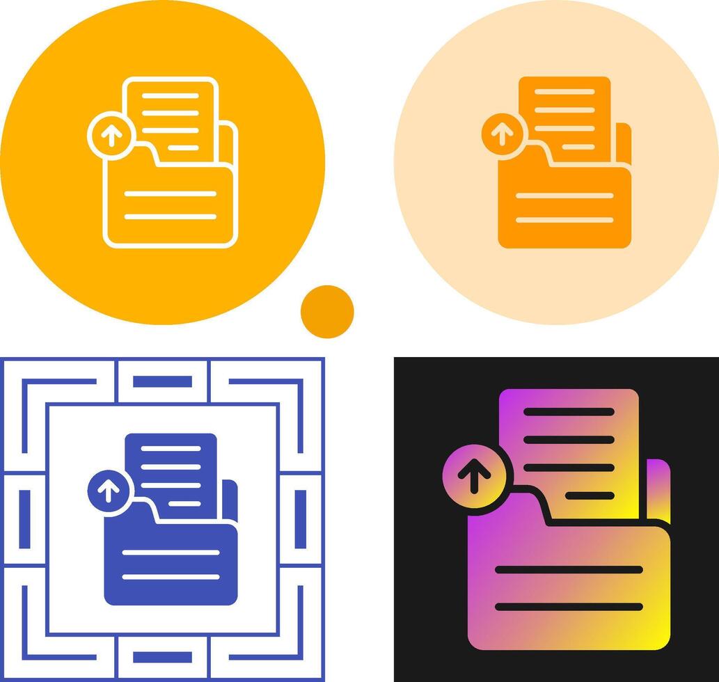 Document Upload Vector Icon