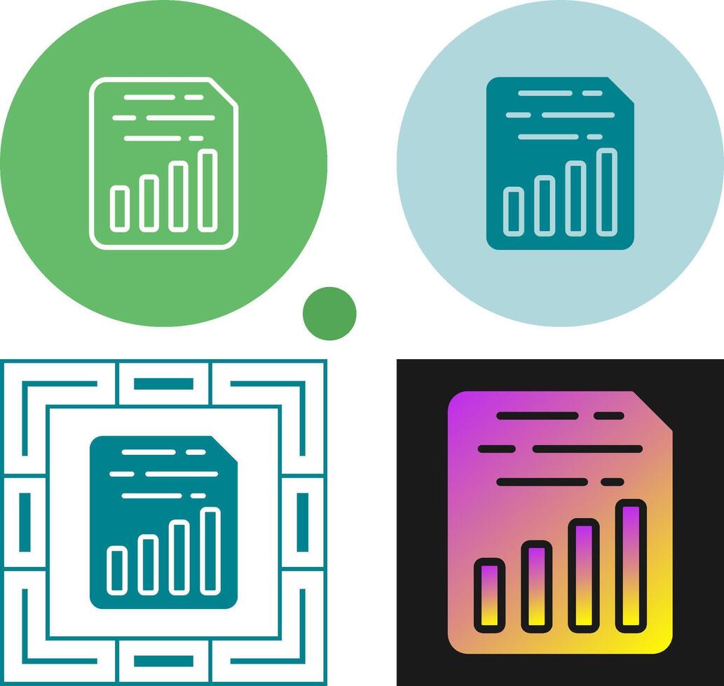 Document Insert Chart Vector Icon