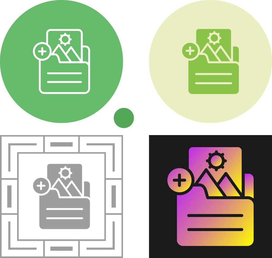 Document Insert Image Vector Icon