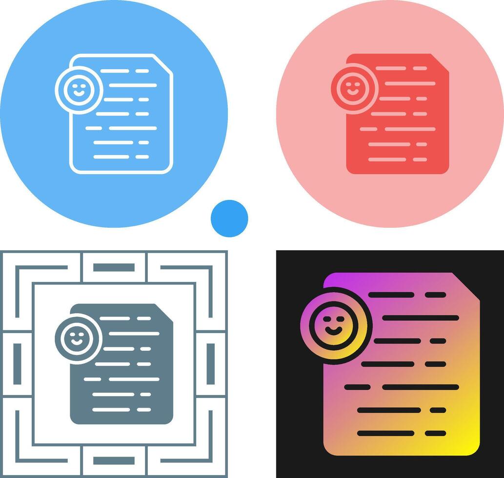 Document Insert Emoji Vector Icon