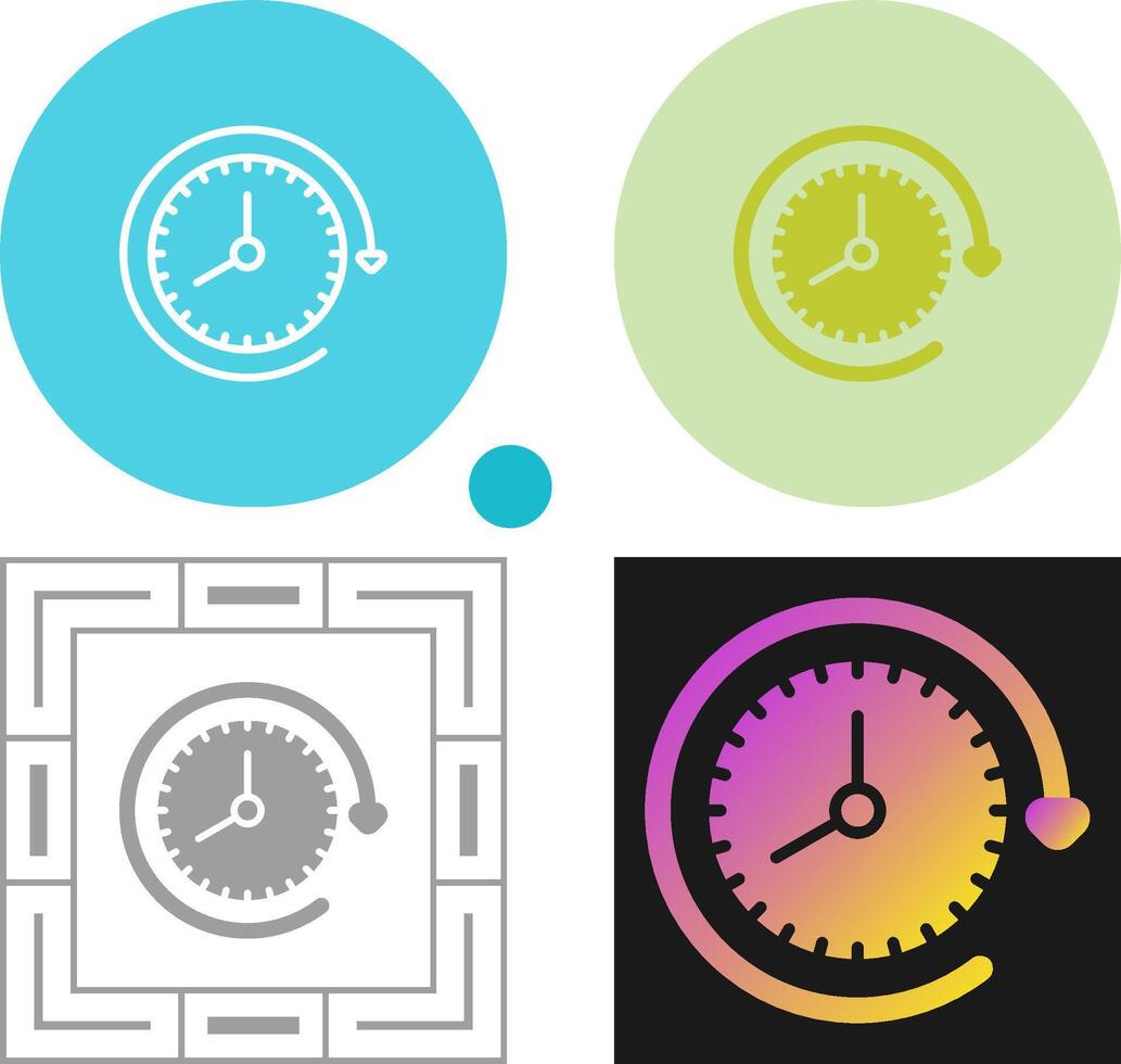 Clock with arrow Vector Icon