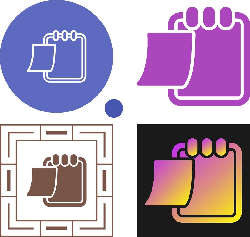 Writing pad Vector Icon