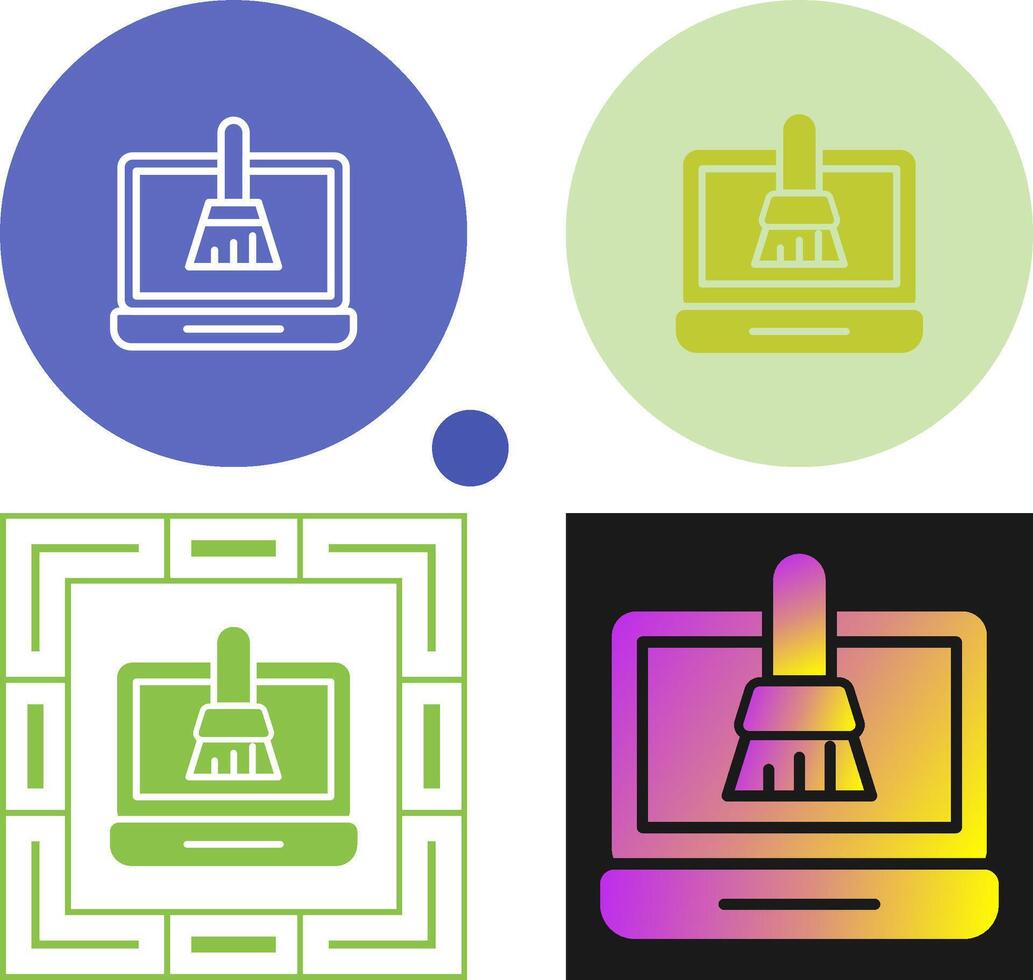 Disk Cleanup Vector Icon