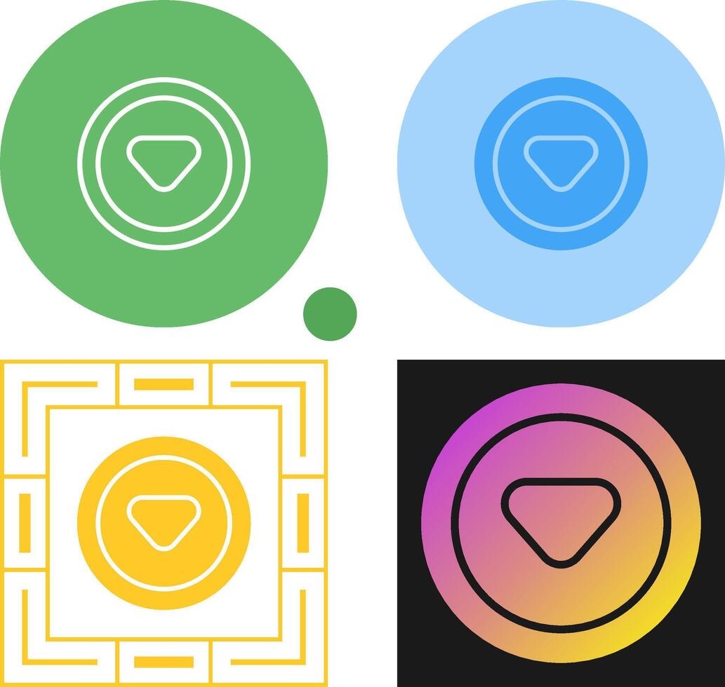 Caret Down Vector Icon