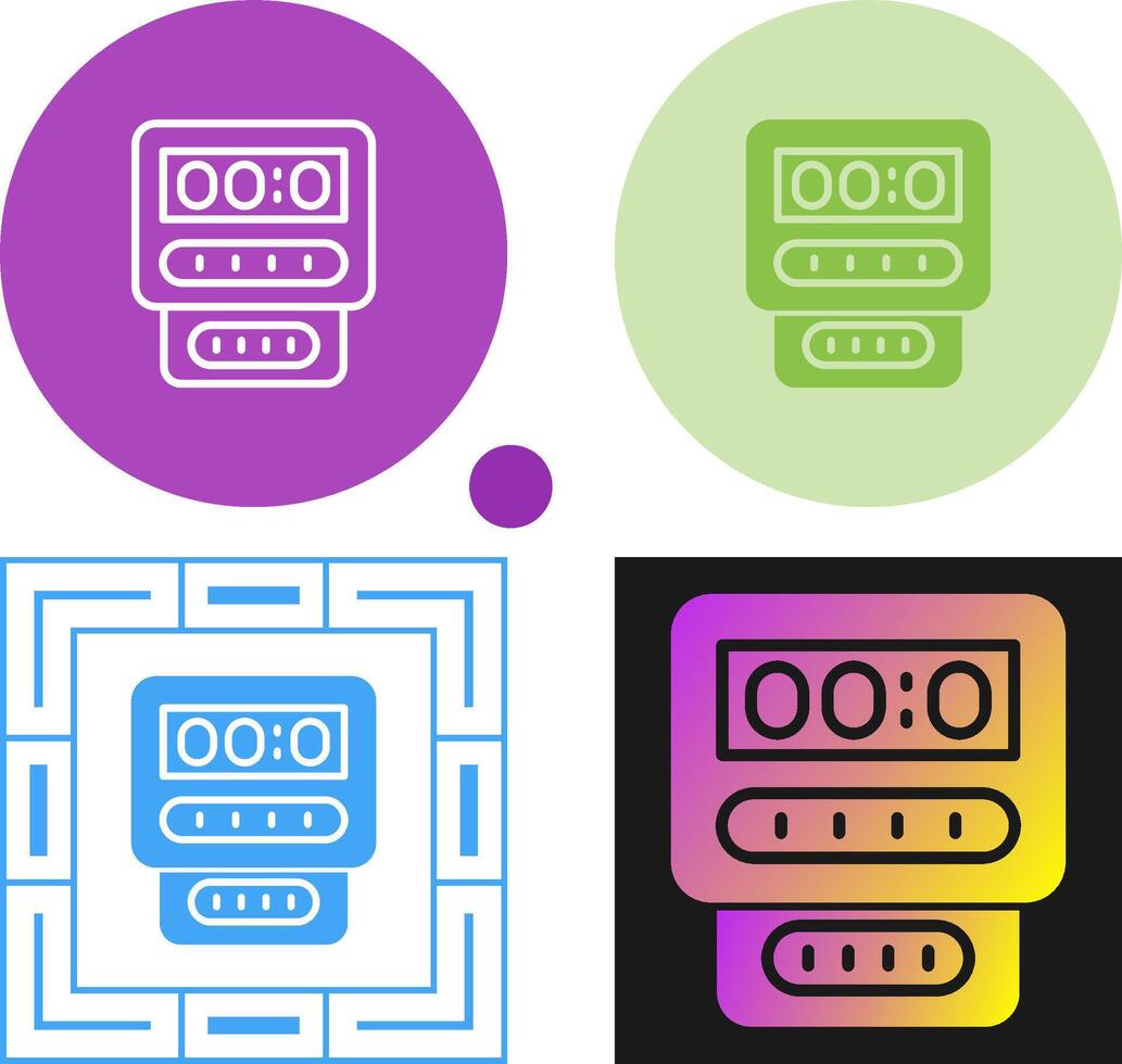 icono de vector de medidor eléctrico