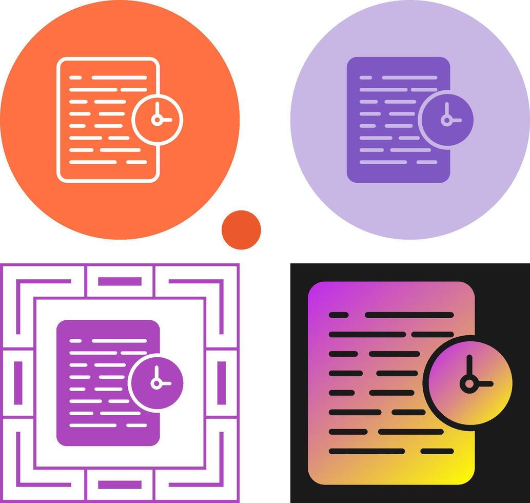 Document History Vector Icon