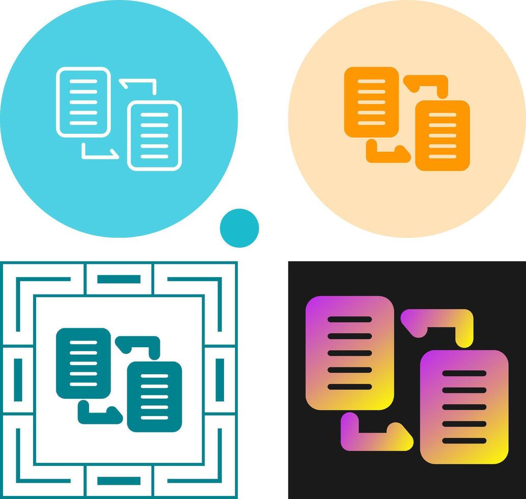 Document Distribution Vector Icon