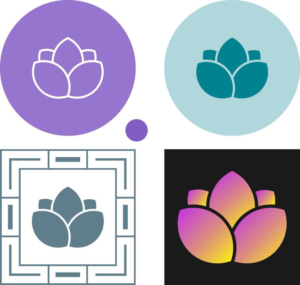 Lotus flower Vector Icon