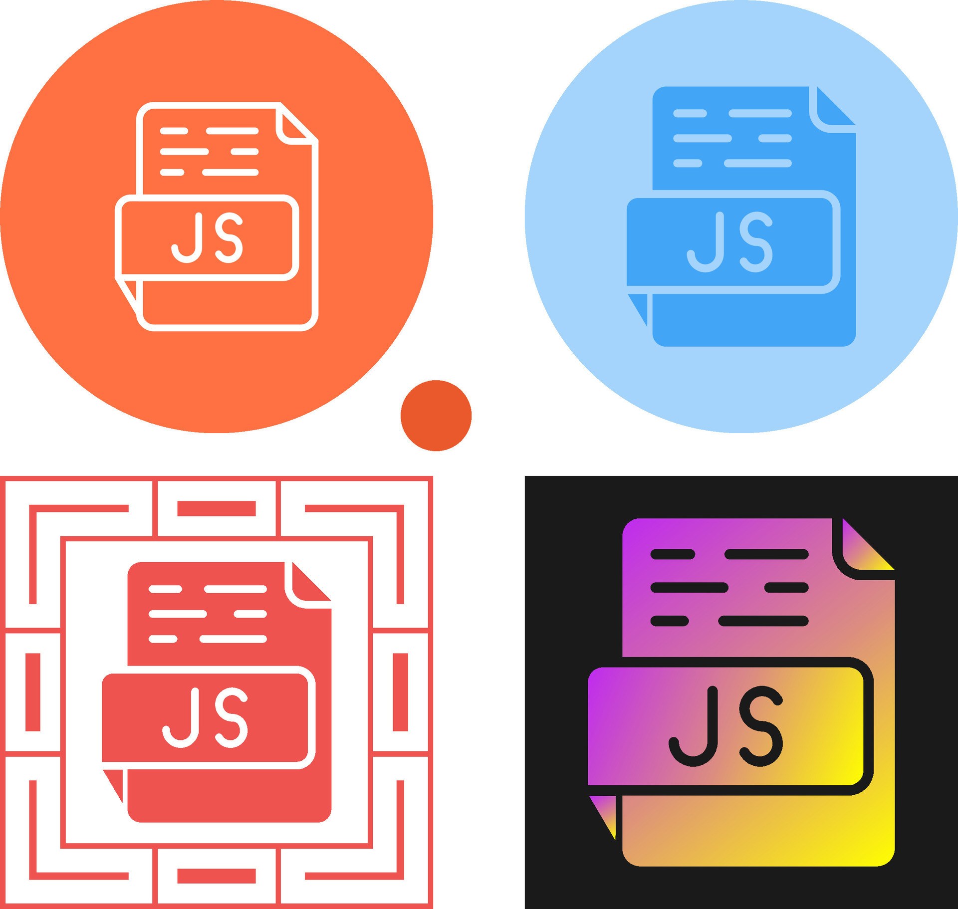 JS Vector Icon 40791028 Vector Art at Vecteezy