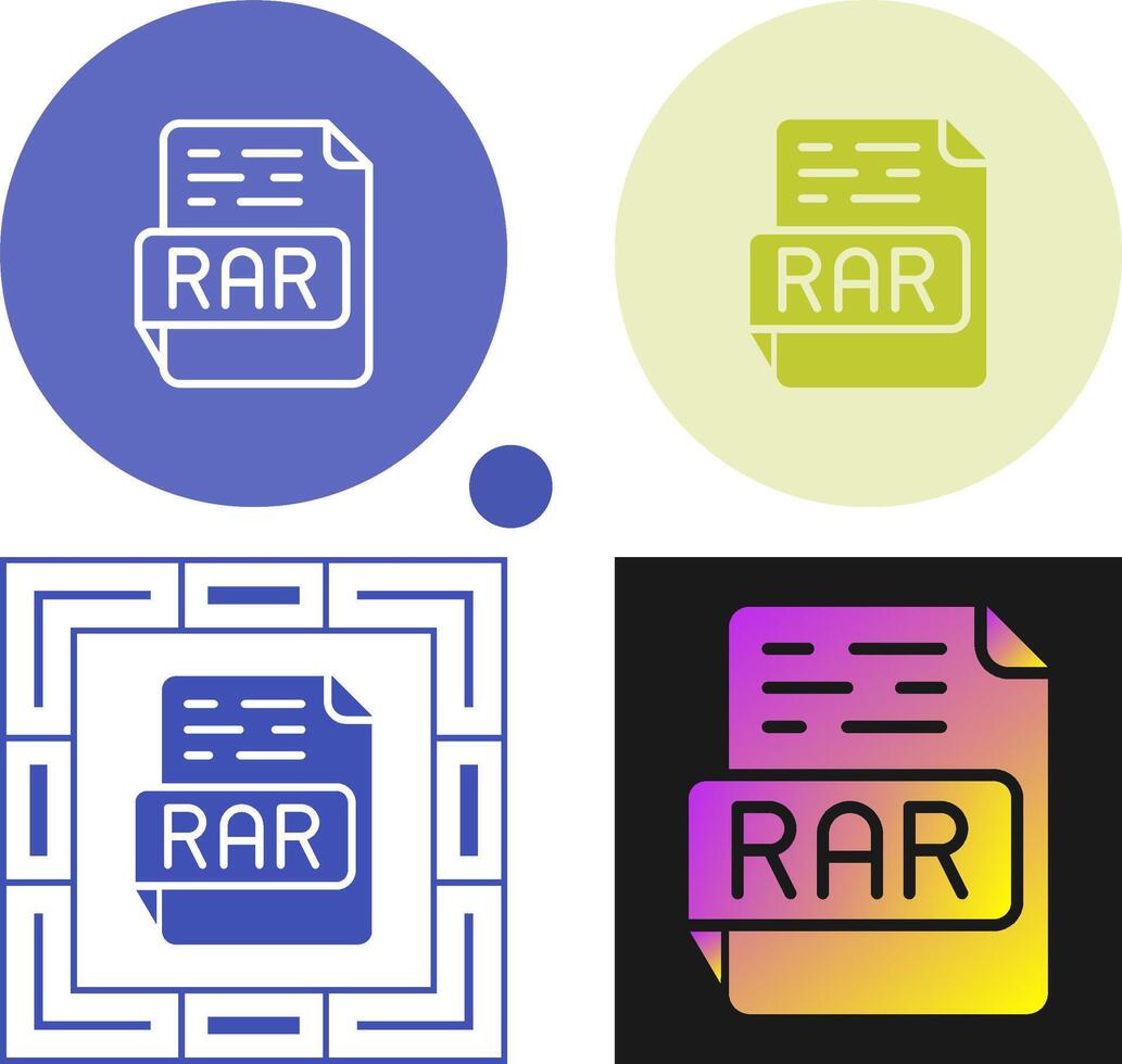 RAR Vector Icon