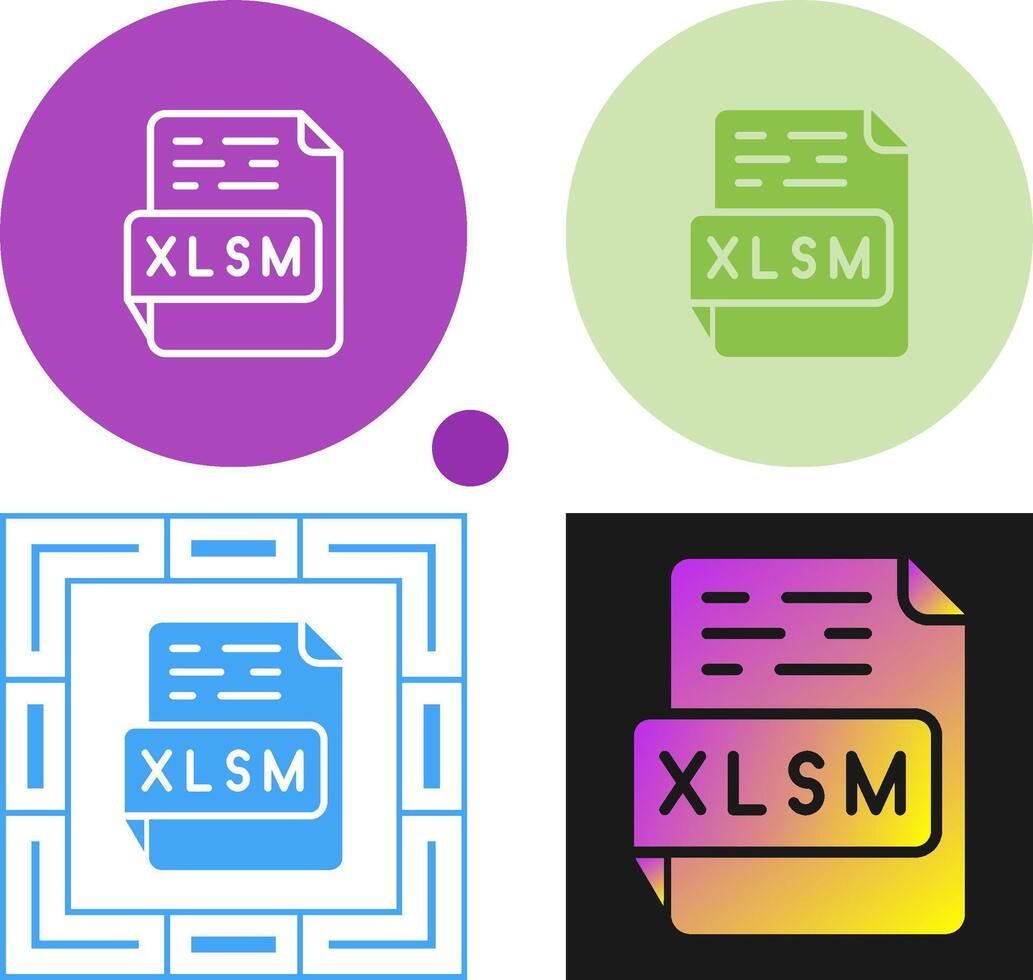XLSM Vector Icon
