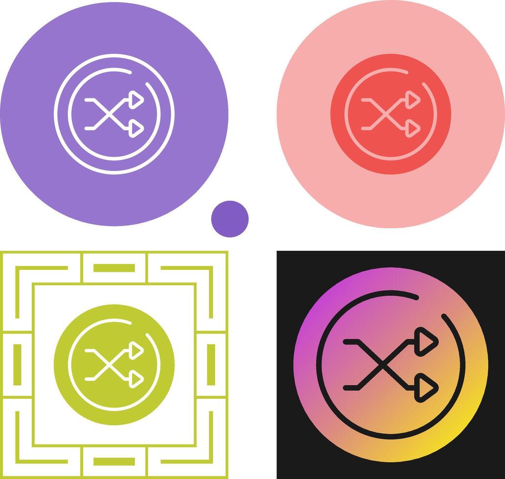 Shuffle Circle Vector Icon