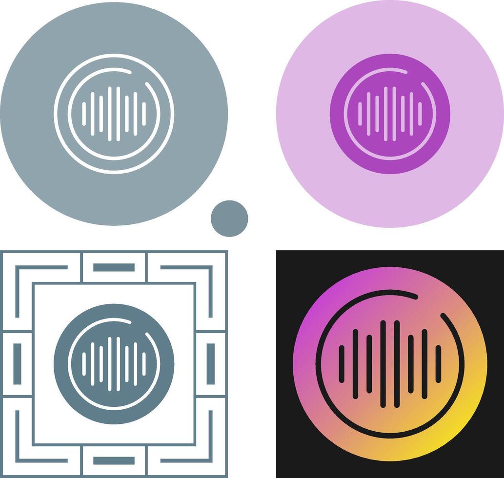 Audio Spectrum Circle Vector Icon