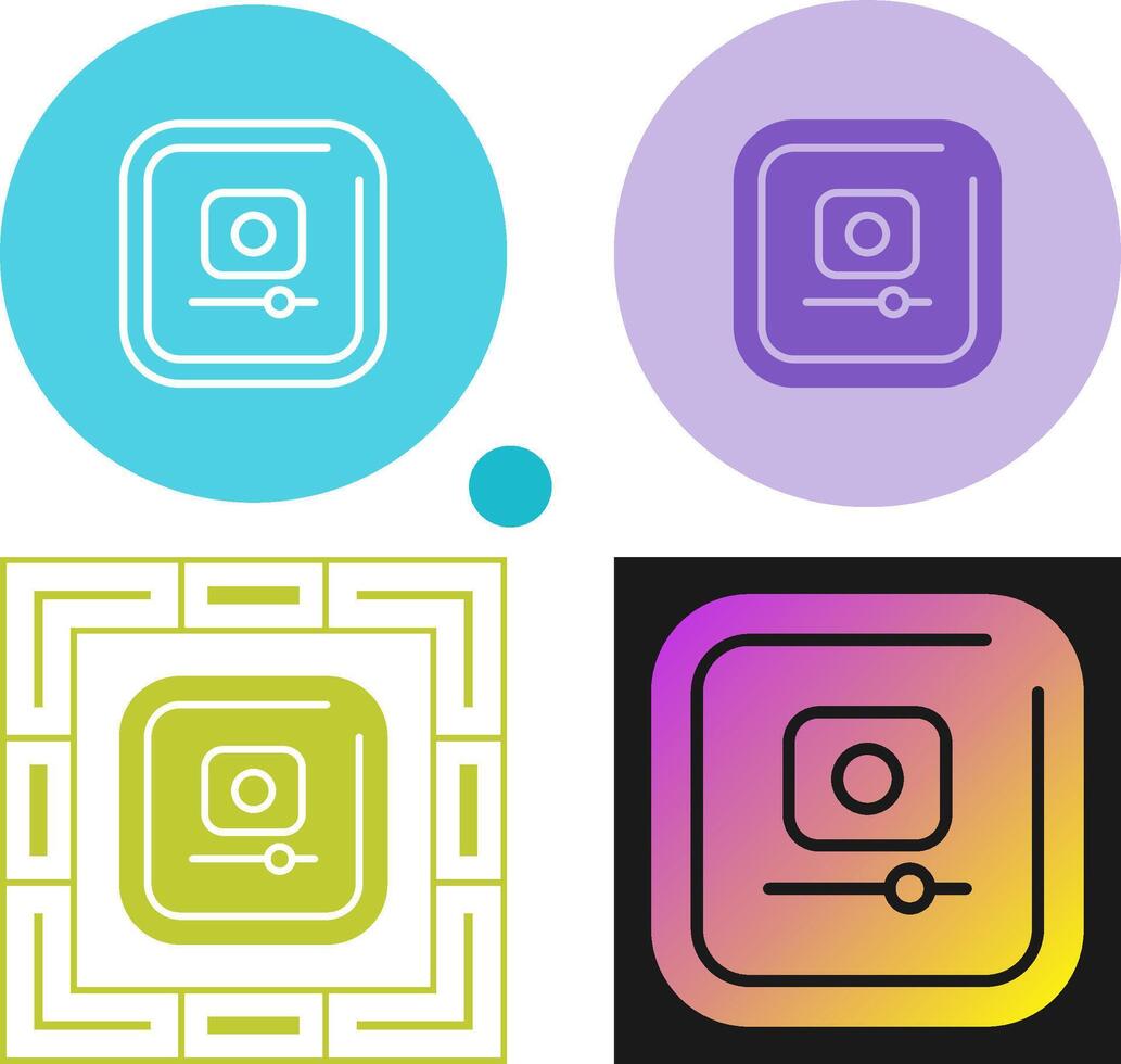 Video Record Square Vector Icon