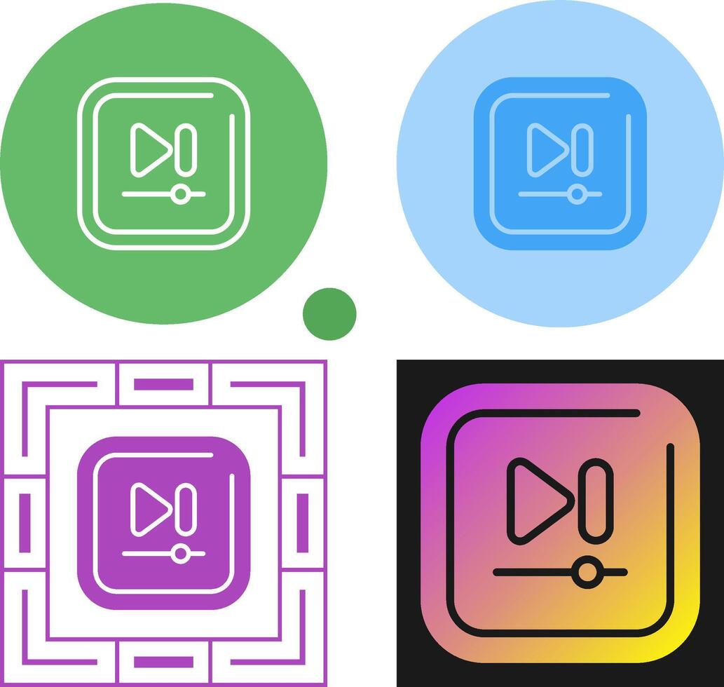 Video Next Track Square Vector icon