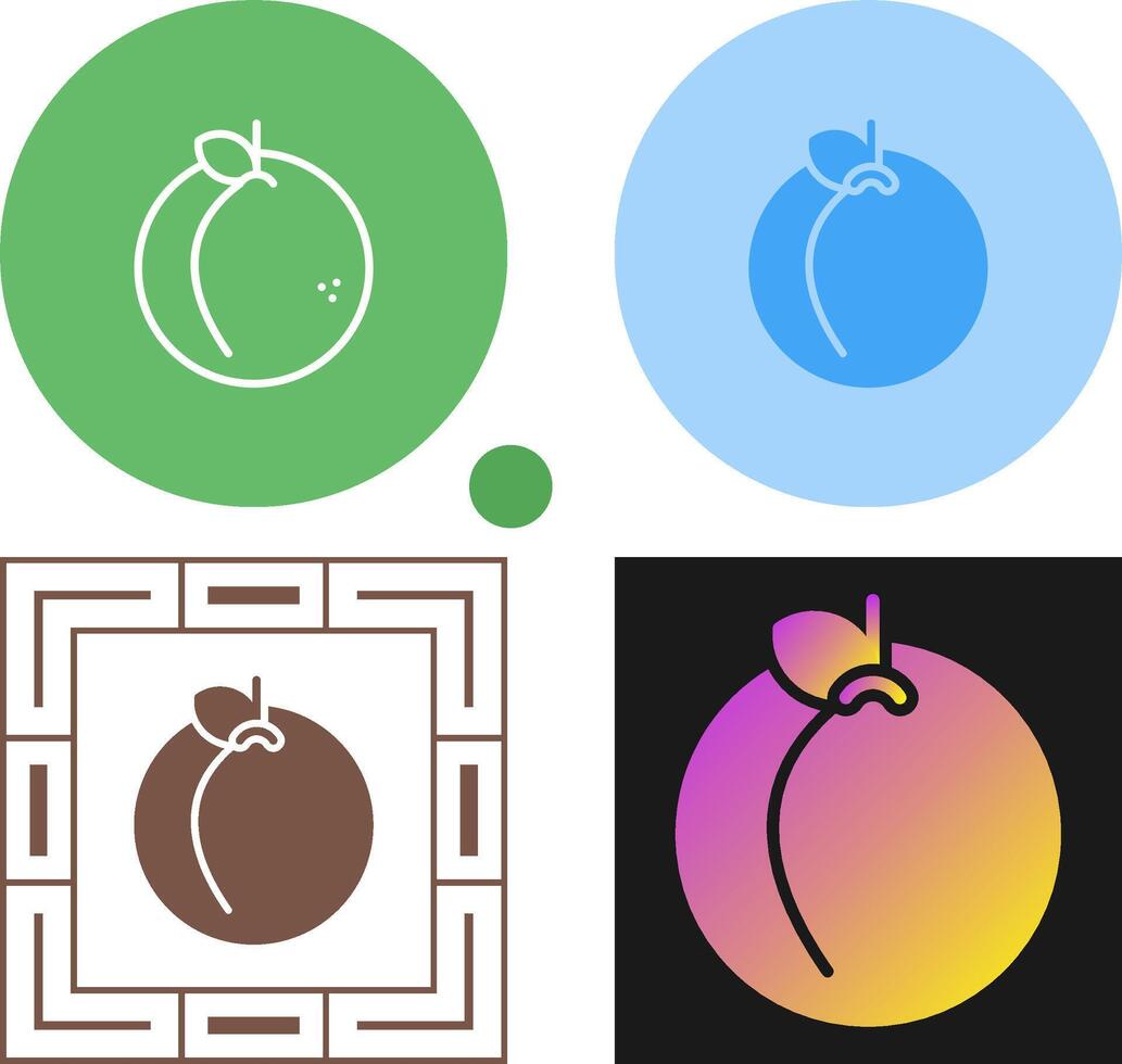 Peach Vector Icon