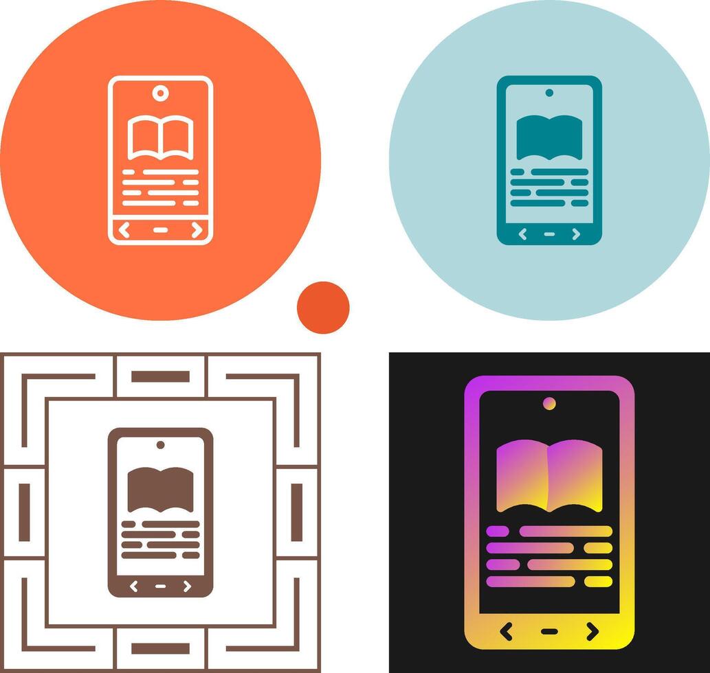 E book Reader Vector Icon