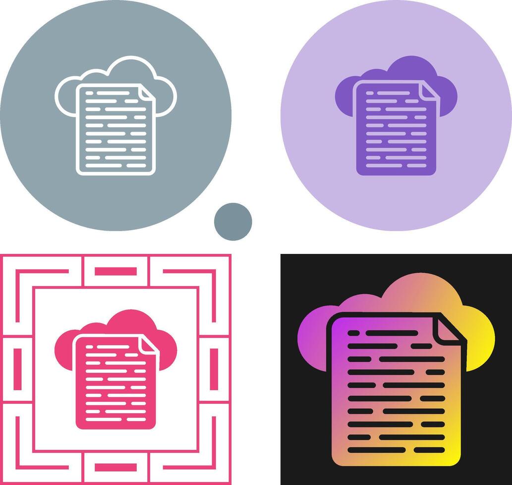 Cloud Data Vector Icon