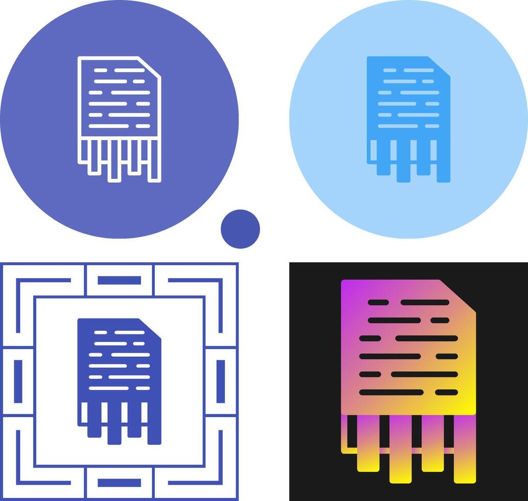 Shredding Vector Icon