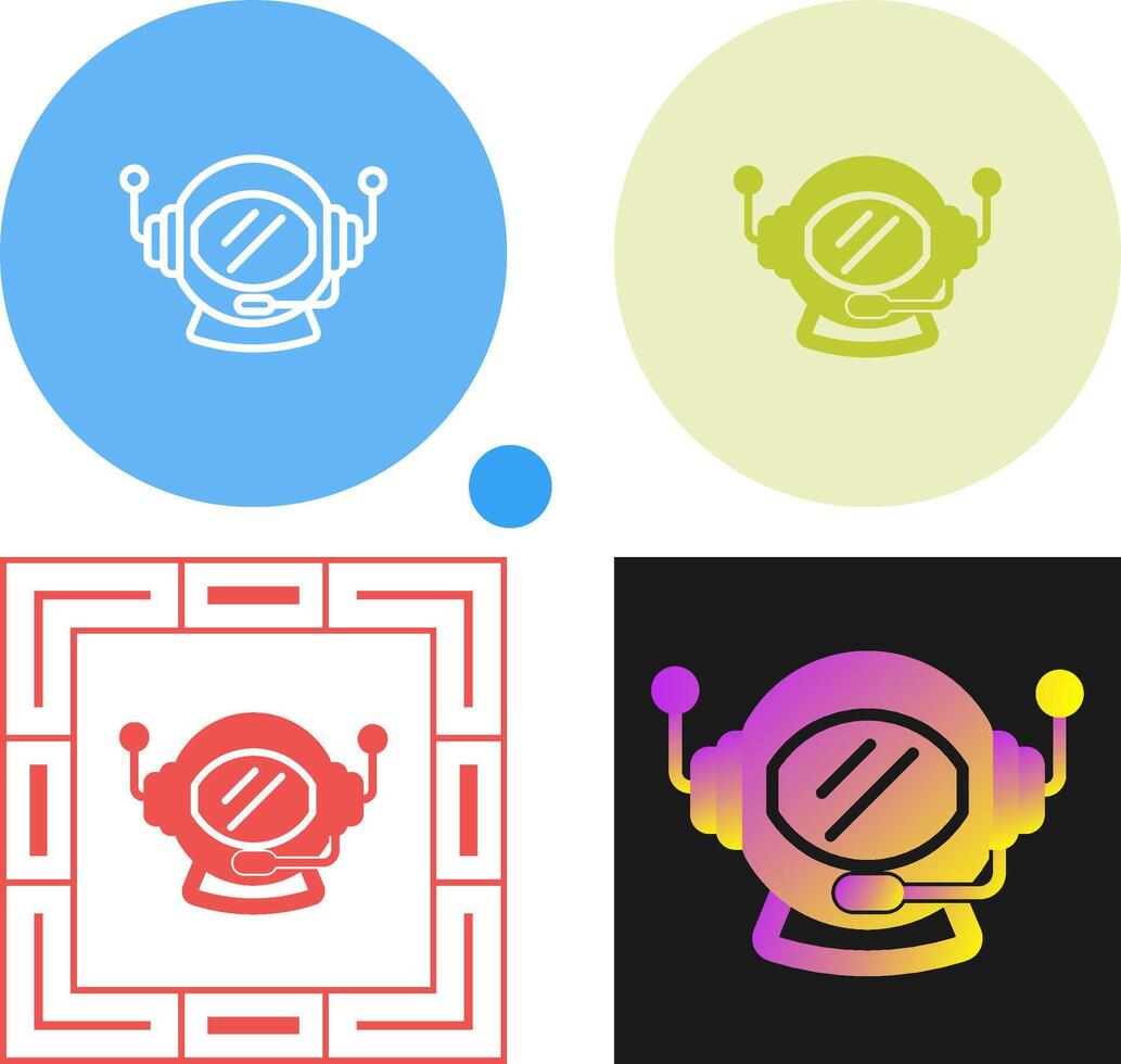 Astronaut Helmet Vector Icon