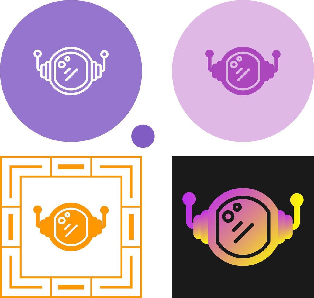 Astronaut Helmet Vector Icon