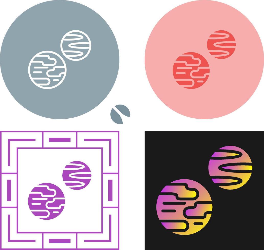 icono de vector de planetas