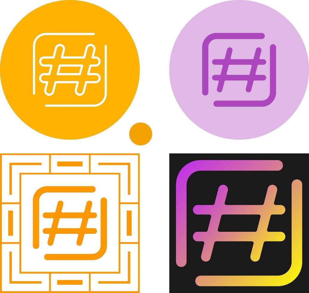 Hashtag Vector Icon