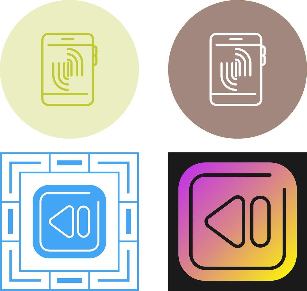 Fingerprint Scanning Vector Icon