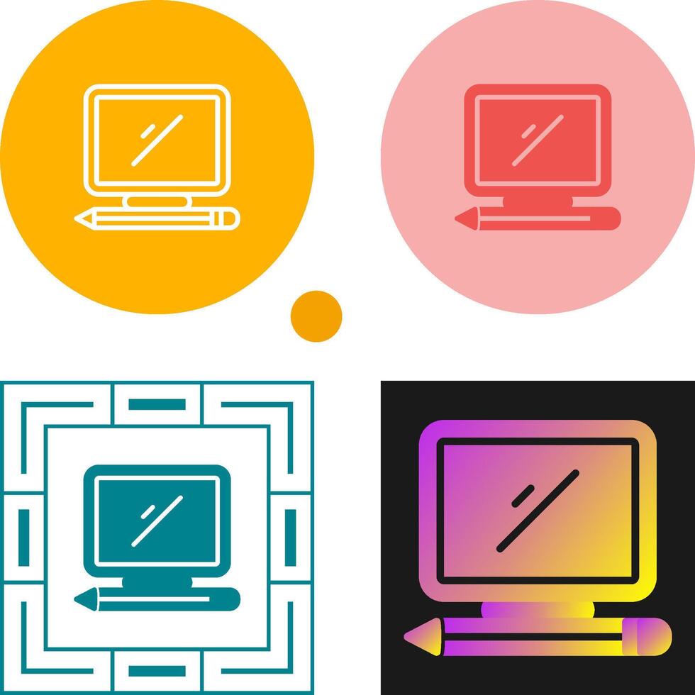 Desktop Computer Vector Icon