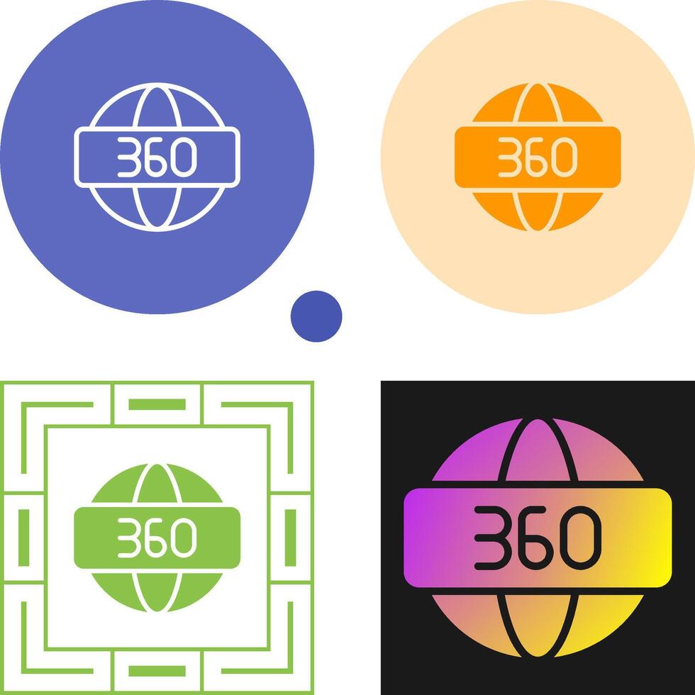 360 Degrees Vector Icon