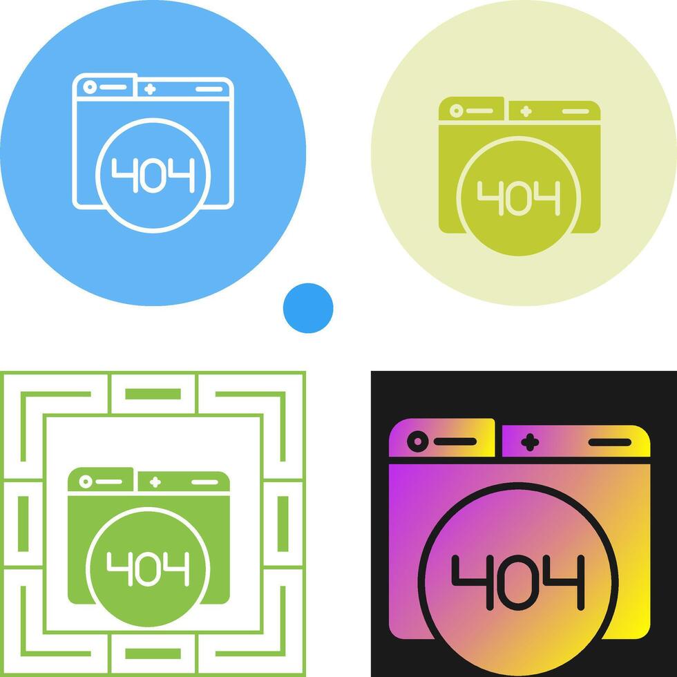 404 Error Vector Icon