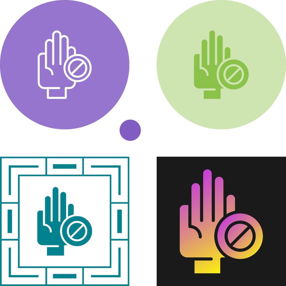 icono de vector de mano