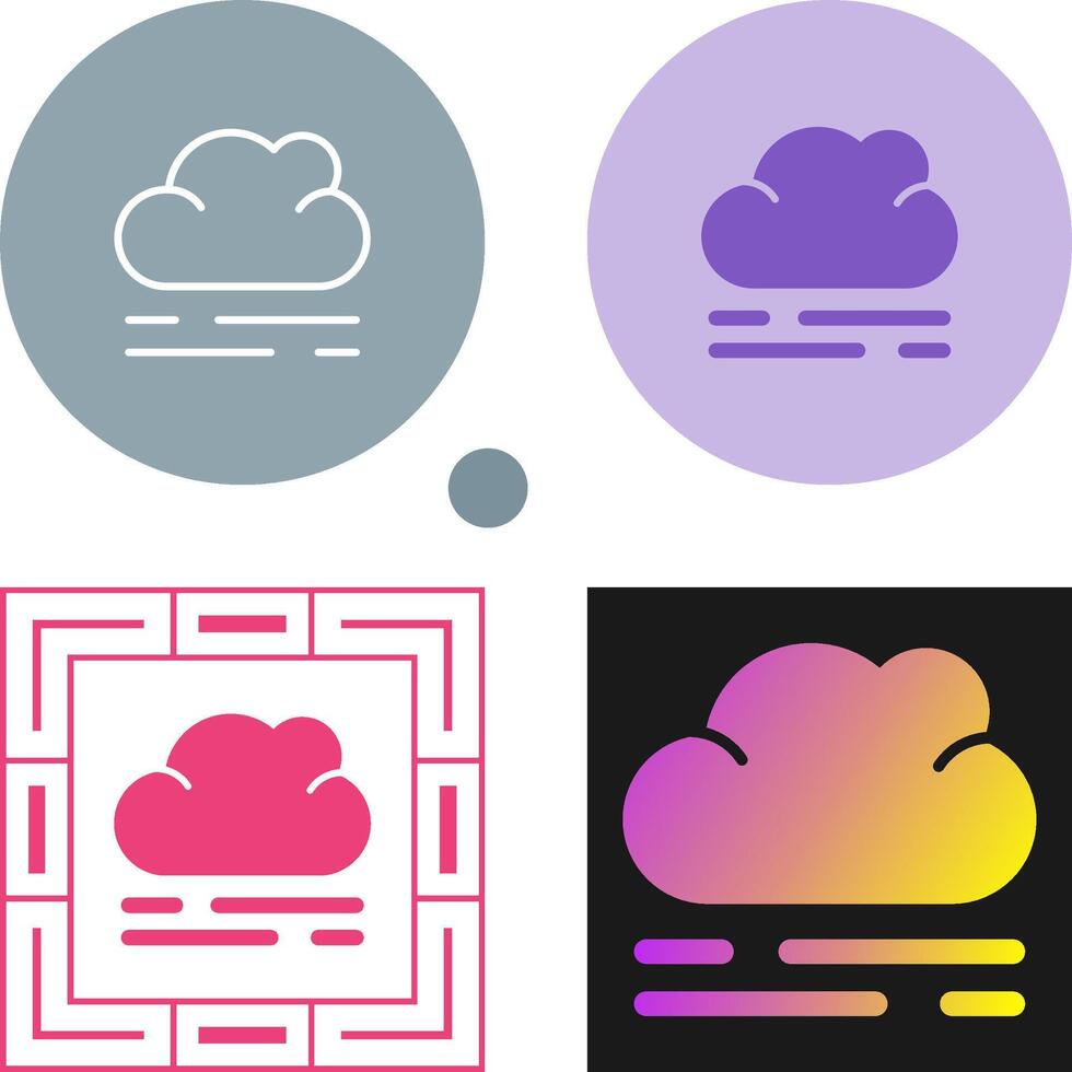 icono de vector de nube