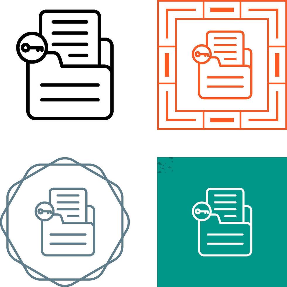 Document Unlock Vector Icon