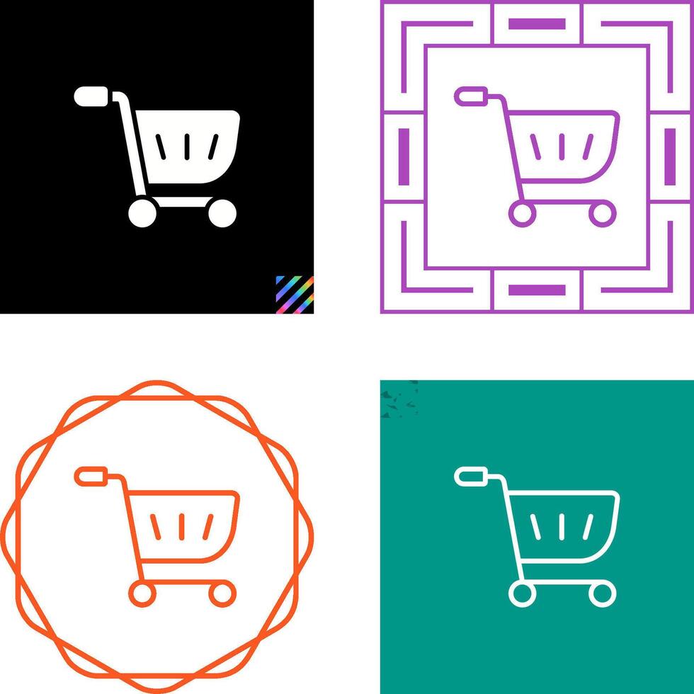 icono de vector de carrito de compras