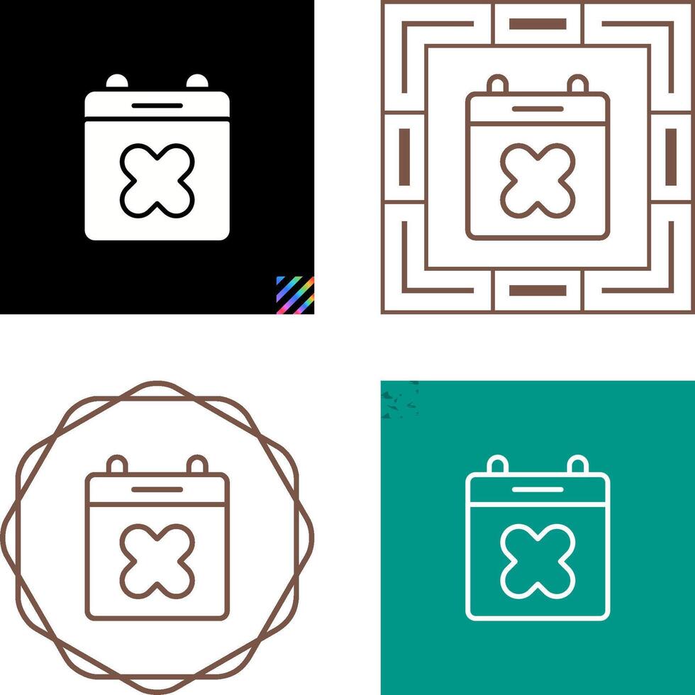 Calendar Xmark Vector Icon