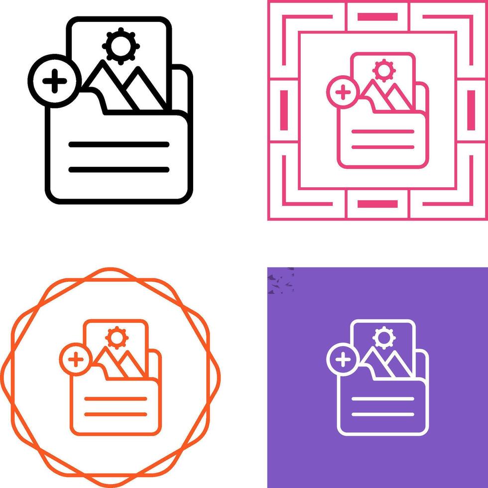 Document Insert Image Vector Icon
