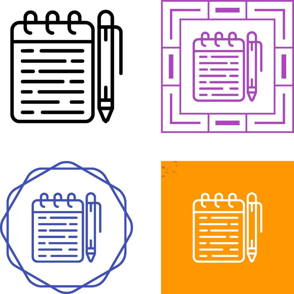 Memo pad Vector Icon